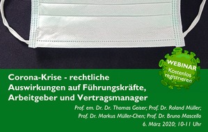 Universität St. Gallen: Webinar zur Corona-Krise und den rechtlichen Auswirkungen
