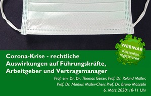 Universität St. Gallen: Webinar zur Corona-Krise und den rechtlichen Auswirkungen