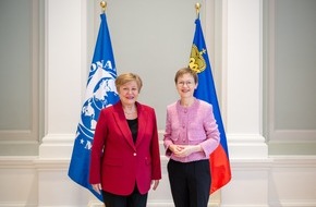 F&uuml;rstentum Liechtenstein: Regierungschefin Brigitte Haas empf&auml;ngt IWF-Direktorin Kristalina Georgieva