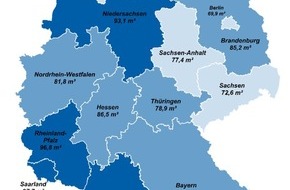 CHECK24 GmbH: Hamburger haben um ein Drittel kleinere Wohnungen als Saarländer