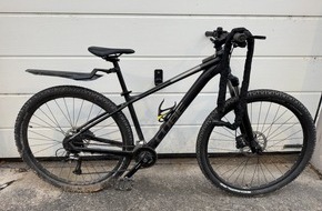 Polizeipräsidium Mannheim: POL-MA: Weinheim / Rhein-Neckar-Kreis: schwarzes Mountainbike aufgefunden - Eigentümer gesucht