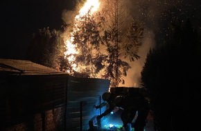 Freiwillige Feuerwehr Lehrte: FW Lehrte: Feuer in Kleingartenkolonie
