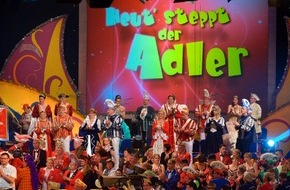 rbb - Rundfunk Berlin-Brandenburg: Am 8. Februar 2015: Karnevalssonntag im rbb Fernsehen -
"Zug der fröhlichen Leute" live, abends die Gala "Heut' steppt der Adler"