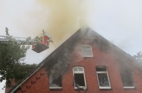 Polizeiinspektion Stade: POL-STD: Küchenbrand in Stade breitet sich auf Dachgeschoß aus