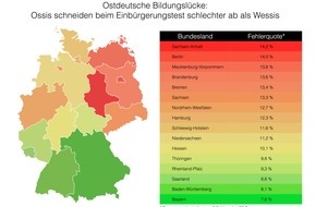 fabulabs GmbH: Ostdeutsche Bildungslücke: Ossis schneiden beim Einbürgerungstest schlechter ab als Wessis