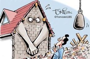 Bundesgeschäftsstelle Landesbausparkassen (LBS): Ungeschützte Mauer / Nach einem Abriss stand die Giebelwand des Nachbarn "nackt" da (BILD)