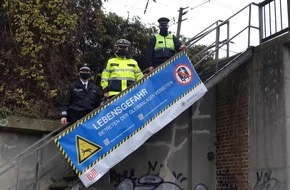 Bundespolizeiinspektion Bad Bentheim: BPOL-BadBentheim: Warnbanner angebracht / Präventionsmaßnahme im Hauptbahnhof Osnabrück