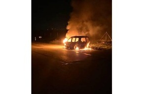 Polizeiinspektion Cuxhaven: POL-CUX: Pkw-Brand auf der BAB 27