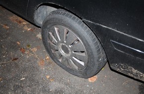 Polizei Hagen: POL-HA: Reifen in Oberhagen zerstochen - Polizei sucht Zeugen