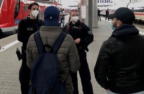 Bundespolizeidirektion München: Bundespolizeidirektion München: Bundespolizei in Bayern intensiviert Anti-Corona-Maßnahmen / Zwischenbilanz des verstärkten Einsatzes in Zügen, an Bahnhöfen und an der Grenze