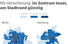 CHECK24 GmbH: Kfz-Versicherungsbeiträge variieren innerhalb der gleichen Stadt um bis zu 16 Prozent