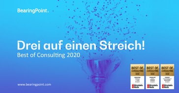BearingPoint GmbH: "Best of Consulting"-Awards: Hattrick für BearingPoint