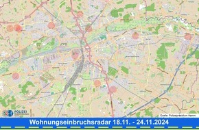 Polizeipräsidium Hamm: POL-HAM: Wohnungseinbruchsradar Hamm für die Woche vom 18. November bis 24. November