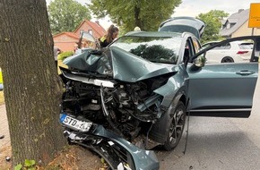 Polizeiinspektion Stade: POL-STD: 51-j&auml;hriger Autofahrer bei Unfall in Beckdorf schwer verletzt