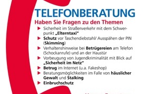 Polizeidirektion Hannover: POL-H: Präventionsangebot: Infotelefon am 17. Februar 2022 - Polizei beantwortet Ihre Fragen