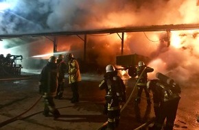 Feuerwehr Bochum: FW-BO: Scheunenbrand in Bochum Stiepel - 1. Meldung