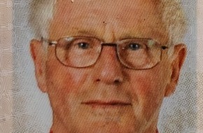 Polizeidirektion Lübeck: POL-HL: OH-Fehmarn / 81-jähriger Max A. aus Burg auf Fehmarn wird vermisst