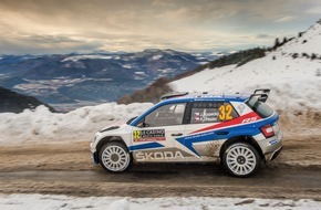 Skoda Auto Deutschland GmbH: SKODA tritt beim GP Ice Race in Zell am See mit dem FABIA R5 und dem legendären SKODA 130 RS an (FOTO)