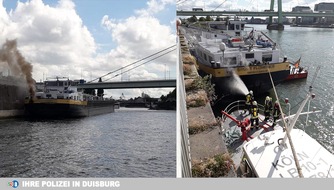Polizei Duisburg: POL-DU: Tankschiff gerät in Brand