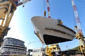 Costa Kreuzfahrten: Costa Crociere: Nächster Bauabschnitt an neuem Flaggschiff Costa Diadema abgeschlossen (BILD)