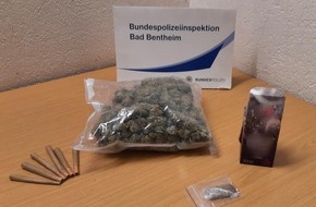 Bundespolizeiinspektion Bad Bentheim: BPOL-BadBentheim: Marihuana im Hosenbund und unter Drogeneinfluss Auto gefahren