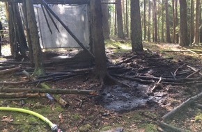 Polizeidirektion Kaiserslautern: POL-PDKL: Lagerfeuer verursacht Sachschaden an Hochstand