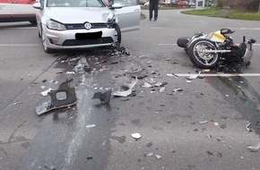 Polizeidirektion Ludwigshafen: POL-PDLU: Verkehrsunfall mit verletztem Motorradfahrer