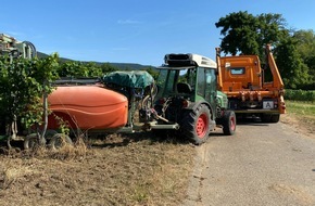 Polizeidirektion Landau: POL-PDLD: Edenkoben - Verletzter Traktorfahrer