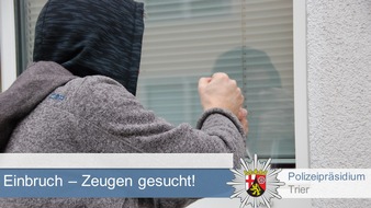 Polizeipräsidium Trier: POL-PPTR: Einbruch und versuchter Einbruch in Geschäftsräume