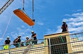 Feuerwehr München: FW-M: Arbeitsunfall auf dem Dach (Lerchenau)