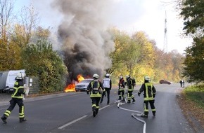 Feuerwehr Dortmund: FW-DO: Fahrzeugbrand in Kemminghausen