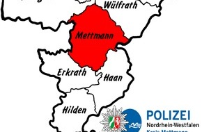Polizei Mettmann: POL-ME: Verkehrsunfall mit zwei Verletzten und hohem Sachschaden - Mettmann - 2003149