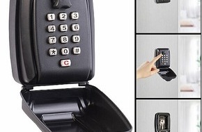 PEARL GmbH: Schlüssel sicher und vor Witterung geschützt aufbewahren: Xcase Schlüssel-Safe mit 12-stelligem Zahlenfeld, zur Wandmontage