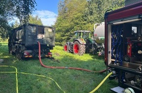 Kreisfeuerwehr Rotenburg (W&uuml;mme): FW-ROW: Schwellbrand auf Truppen&uuml;bungsplatz - Feuerwehren verhindern Ausbreitung
