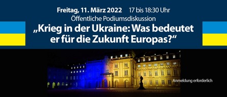 Universität Mannheim: Ukraine-Krieg: Podiumsdiskussion zur Zukunft Europas am 11. März