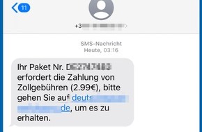 Kreispolizeibehörde Märkischer Kreis: POL-MK: Smishing: Link führte in die Datenfalle