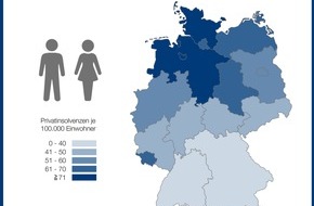 CRIF GmbH: Privatinsolvenzen sinken erneut / Mehr ältere Bundesbürger von einer privaten Insolvenz betroffen