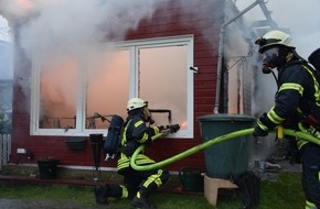 Feuerwehr Mülheim an der Ruhr: FW-MH: Laubenbrand und drei weitere Einsätze fast zeitgleich.