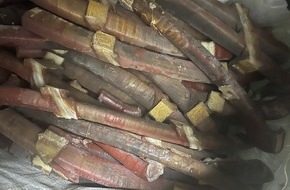 Kreispolizeibehörde Unna: POL-UN: Bergkamen - Kupferkabel in Weddinghofen entdeckt