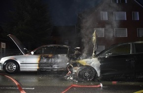 Kreispolizeibehörde Herford: POL-HF: Zwei Autos nach Unfall in Brand geraten - Verkehrsunfall auf der Ellerbuscher Straße