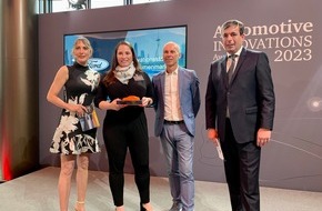 Ford Motor Company Switzerland SA: Ford erhält AutomotiveINNOVATIONS Award als "Innovationsstärkste Volumenmarke 2023"