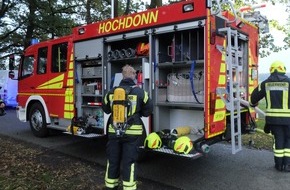 Kreisfeuerwehrverband Dithmarschen: FW-HEI: Werkstattbrand sorgt für längeren Feuerwehreinsatz in Hochdonn