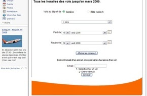 Agence Virtuelle SA: easyJet délivre ses horaires directement dans facebook avec Agence Virtuelle SA