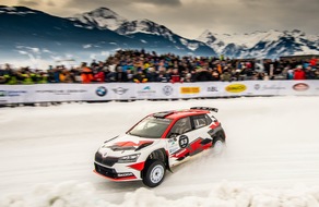 Skoda Auto Deutschland GmbH: Fabian Kreim gewinnt ,Ice Race of Champions' von SKODA vor Julian Wagner in Zell am See