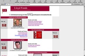 Lloyd Fonds AG: Lloyd Fonds bietet die erste Multimedia-Internet Schulung für Immobilienfonds an