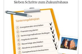 Deutsche Energie-Agentur GmbH (dena): Die sieben Schritte zum Zukunftshaus - Vom Altbau zum energiesparenden Eigenheim