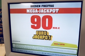 Eurojackpot: Beim Eurojackpot bleiben die 90 Millionen stehen / Eine weitere Woche Hochspannung und die Chance auf 20 Millionen in der zweiten Gewinnklasse