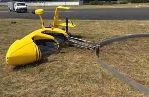 Polizeiinspektion Rotenburg: POL-ROW: Absturz eines Gyrocopters beim Start - kein Personenschaden