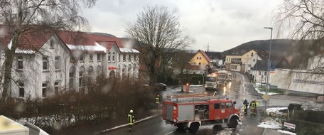 FW Lügde: Flächenlage für die Feuerwehr Lügde durch das Sturmtief Friederike