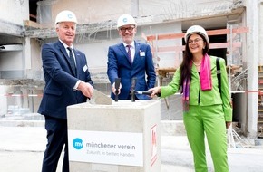Münchener Verein Versicherungsgruppe: Münchener Verein legt Grundstein für neues Bürogebäude "das max" im Münchner Stadtviertel Ludwigsvorstadt